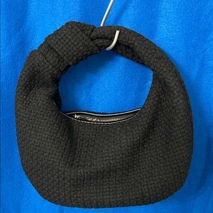 NWOT Black Woven Handbag